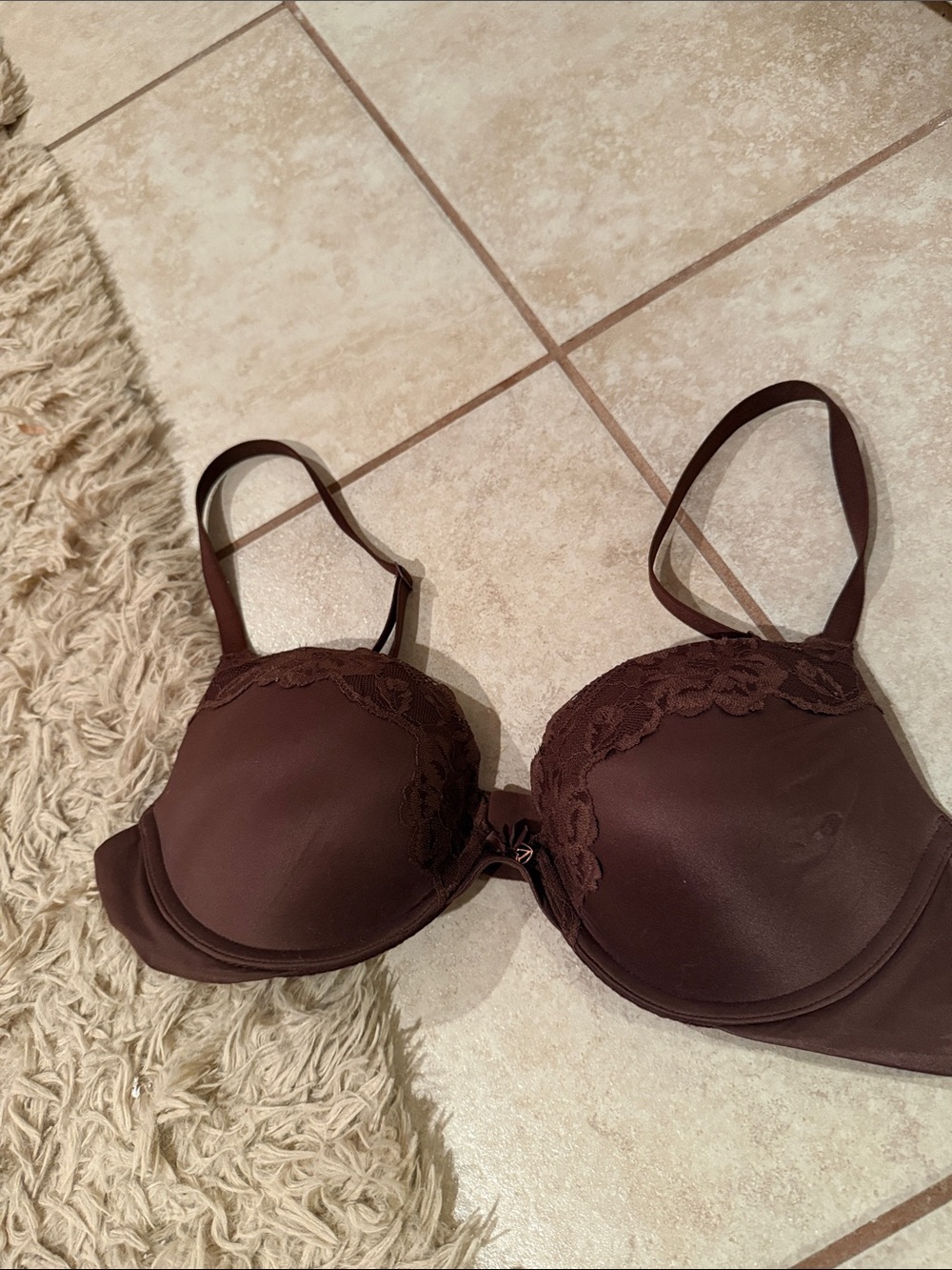 Victoria’s Secret Brown Push Up Lace Bra 38B
